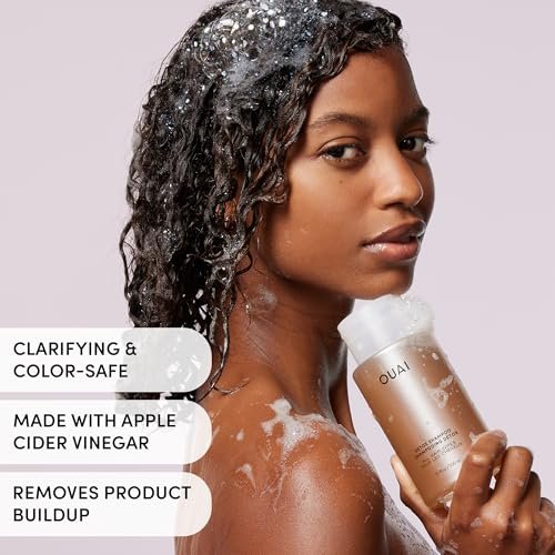 OUAI Hair Care Set: Clarifying Shampoo & Exfoliating Scalp Scrub - Deep Cleansing & Balancing Hair Care Kit with Detox Shampoo & Travel Size Sugar Scrub (2 Count) Avelisse