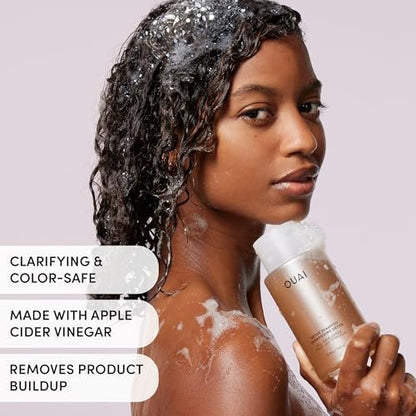 OUAI Hair Care Set: Clarifying Shampoo & Exfoliating Scalp Scrub - Deep Cleansing & Balancing Hair Care Kit with Detox Shampoo & Travel Size Sugar Scrub (2 Count) Avelisse