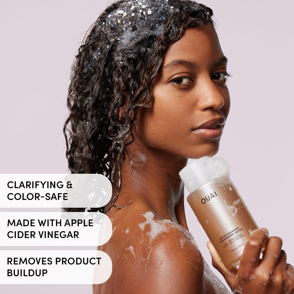 OUAI Hair Care Set: Clarifying Shampoo & Exfoliating Scalp Scrub - Deep Cleansing & Balancing Hair Care Kit with Detox Shampoo & Travel Size Sugar Scrub (2 Count) Avelisse