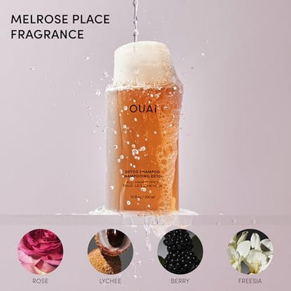 OUAI Hair Care Set: Clarifying Shampoo & Exfoliating Scalp Scrub - Deep Cleansing & Balancing Hair Care Kit with Detox Shampoo & Travel Size Sugar Scrub (2 Count) Avelisse