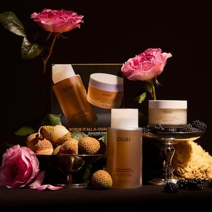 OUAI Hair Care Set: Clarifying Shampoo & Exfoliating Scalp Scrub - Deep Cleansing & Balancing Hair Care Kit with Detox Shampoo & Travel Size Sugar Scrub (2 Count) Avelisse