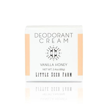 Little Seed Farm All Natural Deodorant Cream - Aluminum Free, Vanilla Honey, 2.4 oz
