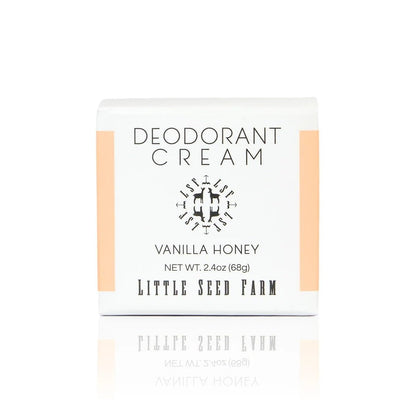 Little Seed Farm All Natural Deodorant Cream - Aluminum Free, Vanilla Honey, 2.4 oz