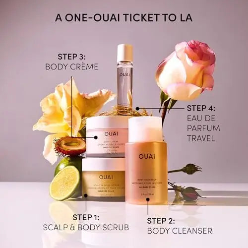 OUAI Body Cream Travel Size, Melrose Place - Hydrating Whipped Body Cream with Cupuaçu Butter, Coconut Oil & Squalane - Softens Skin and Delivers Healthy-Looking Glow - Sulfate Free Skin Care (3.4 Oz) Avelisse
