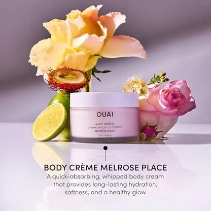 OUAI Body Cream Travel Size, Melrose Place - Hydrating Whipped Body Cream with Cupuaçu Butter, Coconut Oil & Squalane - Softens Skin and Delivers Healthy-Looking Glow - Sulfate Free Skin Care (3.4 Oz) Avelisse