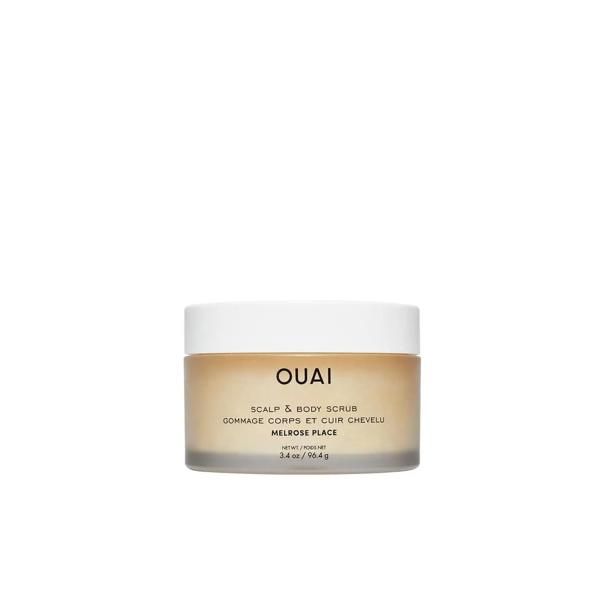 OUAI Scalp & Body Scrub Travel Size, Melrose Place - Exfoliating Body Scrub with Sugar & Coconut Oil Blend for Smooth, Moisturized Skin - Gentle for Removing Product Build Up (3.4 Oz) Avelisse