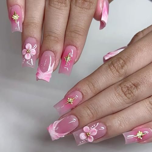 12 Grids Flowers Nail Charms 3D Resin Colorful Petals Charms for Acrylic Nails Gold White Pearls Flatback Rhinestones Nail Art Charms Spring Summer Supplies for Women Nail Decorations Crafts - görsel 12