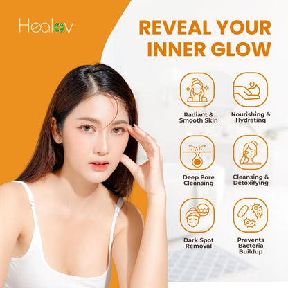 Ganskin Kojic Acid Soap for Hyperpigmentation – Skin Brightening Kojic Papaya Body Wash – Dark Spot Soap Reduces Acne, Scars, and Evens Tone – Turmeric Body Wash for Brighter Glowing Tone