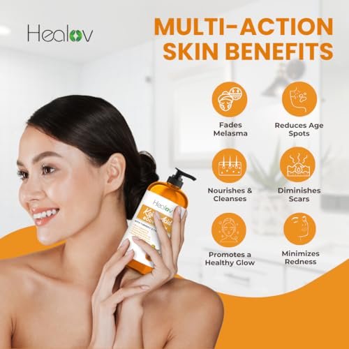 Ganskin Kojic Acid Soap for Hyperpigmentation – Skin Brightening Kojic Papaya Body Wash – Dark Spot Soap Reduces Acne, Scars, and Evens Tone – Turmeric Body Wash for Brighter Glowing Tone - görsel 4