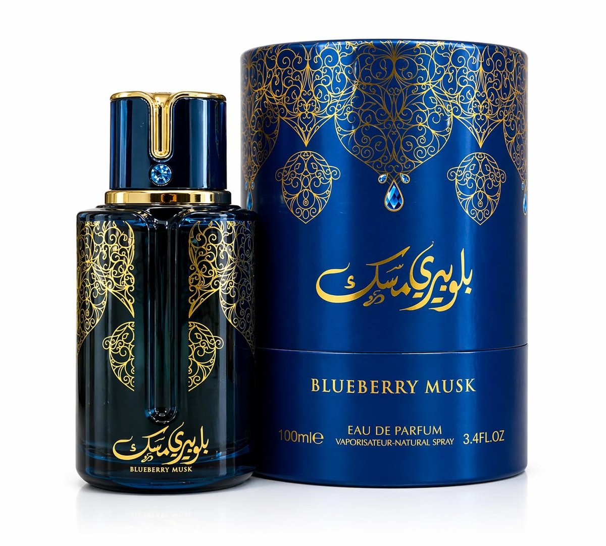 9 O'CLOCK BlueBerry Musk Unisex Perfume - Long Lasting Eau de Parfum for Men and Women, 3.4 Fl Oz Avelisse