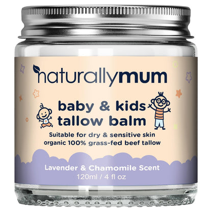 NaturallyMum Baby & Kids Tallow Balm - All-Natural Organic Grass Fed Beef Tallow Moisturizing Cream for Dry & Sensitive Skin - 4.2 fl oz Avelisse