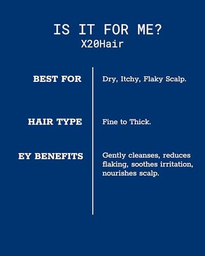 X20Hair Folliculitis Shampoo with 1% Zinc Pyrithione - Gentle Anti-Dandruff & Itchy Scalp Relief - Nourishing with Aloe, Green Tea & Rosemary - 10.14 Fl Oz - görsel 6