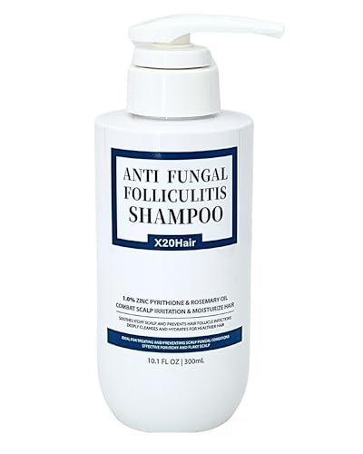 X20Hair Folliculitis Shampoo with 1% Zinc Pyrithione - Gentle Anti-Dandruff & Itchy Scalp Relief - Nourishing with Aloe, Green Tea & Rosemary - 10.14 Fl Oz - görsel 2