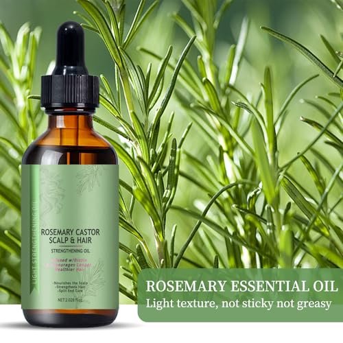 Venrock Rosemary Castor Hair Oil - Biotin Infused Scalp & Hair Strengthening Oil for Nourishing Scalp, Repairing Split Ends & Encouraging Longer, Healthier Hair | Lightweight Daily Hair Care - görsel 8