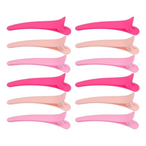 12 Pcs Duckbill Hair Clips for Styling & Sectioning – Non-Slip Alligator Hair Barrettes for Women – Professional Salon Plastic Clips (3 Colors, 3 Inch) Avelisse