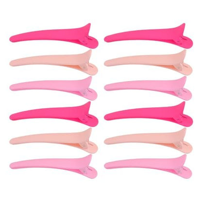 12 Pcs Duckbill Hair Clips for Styling & Sectioning – Non-Slip Alligator Hair Barrettes for Women – Professional Salon Plastic Clips (3 Colors, 3 Inch) Avelisse