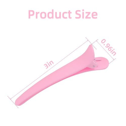 12 Pcs Duckbill Hair Clips for Styling & Sectioning – Non-Slip Alligator Hair Barrettes for Women – Professional Salon Plastic Clips (3 Colors, 3 Inch) Avelisse