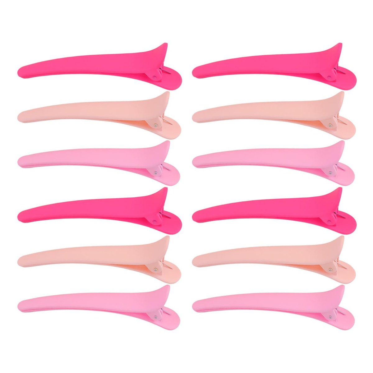 12 Pcs Duckbill Hair Clips for Styling & Sectioning – Non-Slip Alligator Hair Barrettes for Women – Professional Salon Plastic Clips (3 Colors, 3 Inch) Avelisse
