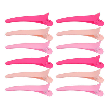 12 Pcs Duckbill Hair Clips for Styling & Sectioning – Non-Slip Alligator Hair Barrettes for Women – Professional Salon Plastic Clips (3 Colors, 3 Inch) Avelisse