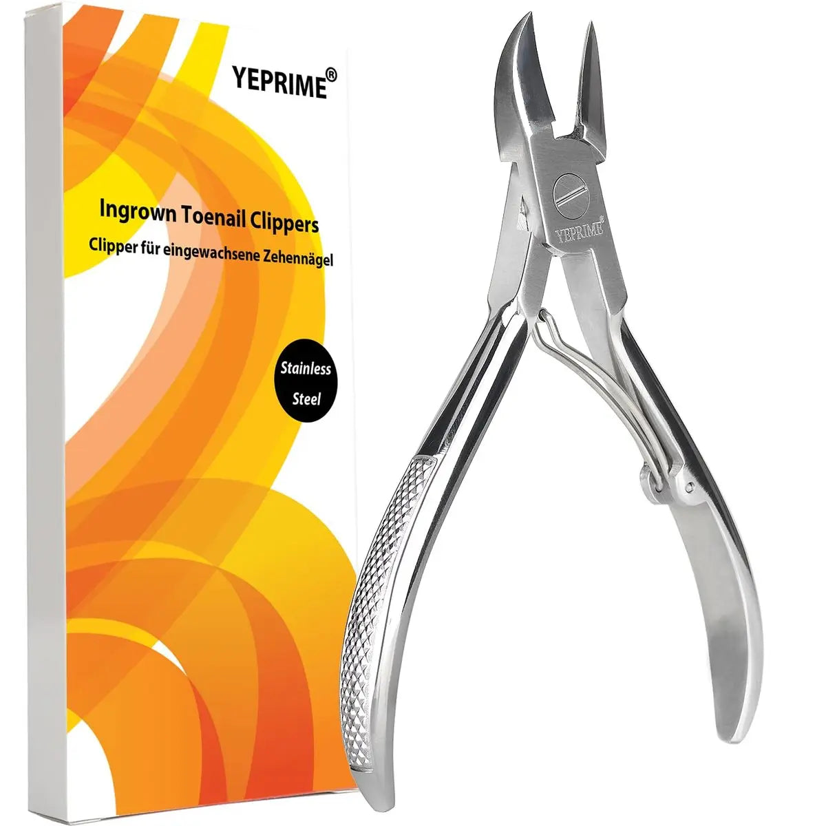 Podiatrist Toenail Clippers - Super Sharp & Wear-Resistant Stainless Steel for Thick & Ingrown Nails, Curved Blade for Men, Women, Seniors Avelisse