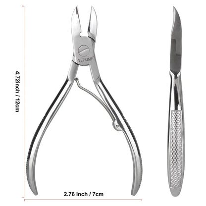 Podiatrist Toenail Clippers - Super Sharp & Wear-Resistant Stainless Steel for Thick & Ingrown Nails, Curved Blade for Men, Women, Seniors Avelisse