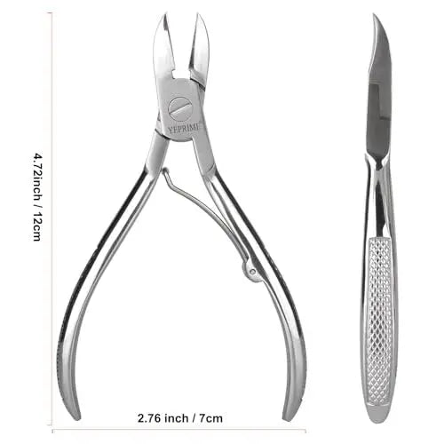 Podiatrist Toenail Clippers - Super Sharp & Wear-Resistant Stainless Steel for Thick & Ingrown Nails, Curved Blade for Men, Women, Seniors Avelisse