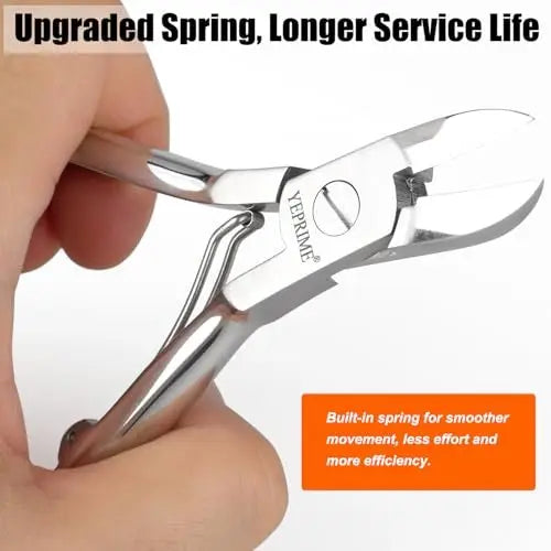 Podiatrist Toenail Clippers - Super Sharp & Wear-Resistant Stainless Steel for Thick & Ingrown Nails, Curved Blade for Men, Women, Seniors Avelisse