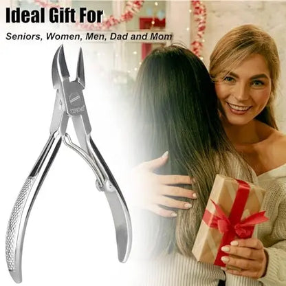 Podiatrist Toenail Clippers - Super Sharp & Wear-Resistant Stainless Steel for Thick & Ingrown Nails, Curved Blade for Men, Women, Seniors Avelisse