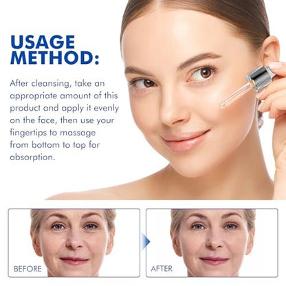 Oyikey Firming Face Serum – Anti-Aging Liquid Serum to Smooth Wrinkles & Fine Lines, 1 Fl Oz