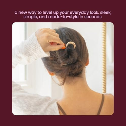 Cobana French Hair Pin – 5'' Gold Metal Pin for Buns, Twists & Updos – Secure Hold for Medium to Thick Hair – Lightweight Styling Accessory for Women