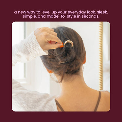 Cobana French Hair Pin – 5'' Gold Metal Pin for Buns, Twists & Updos – Secure Hold for Medium to Thick Hair – Lightweight Styling Accessory for Women