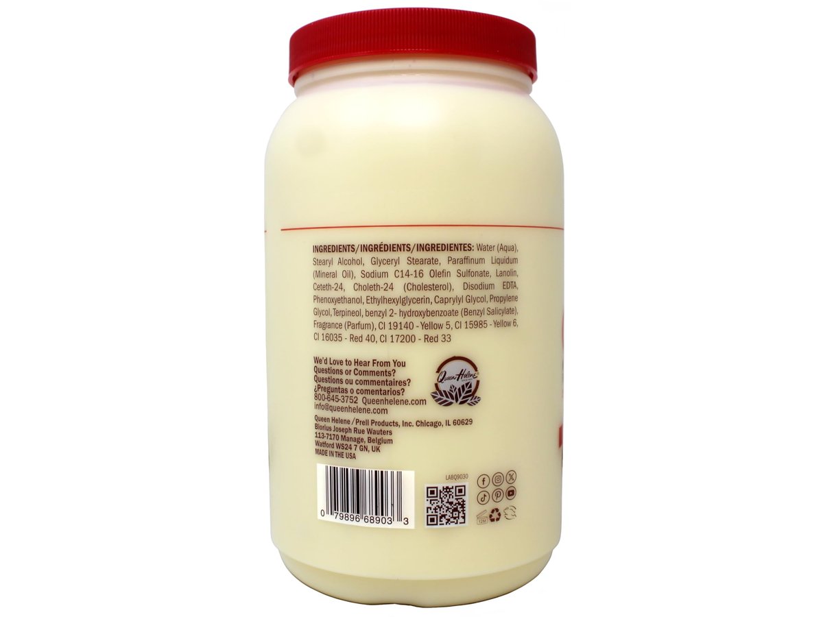 Queen Helene Cholesterol Hair Conditioning Cream – 5 lb Deep Moisture Restores Shine & Manageability for Dry Over-Processed Hair Avelisse