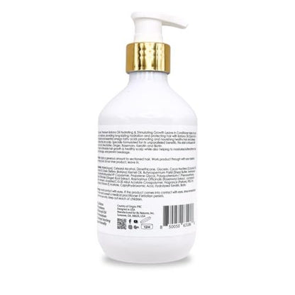 By Natures Batana Oil Hydrating & Stimulating Growth Leave-In Conditioner - Infused with Biotin, Ginger & Rosemary, 12 fl oz Avelisse