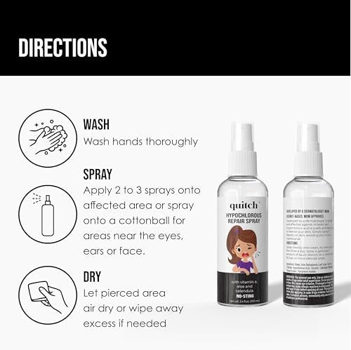 Quitch Piercing Aftercare Spray – Hypochlorous Acid Soothing Cleanser for New & Healing Piercings (Ear, Cartilage, Nose, Body) - görsel 15