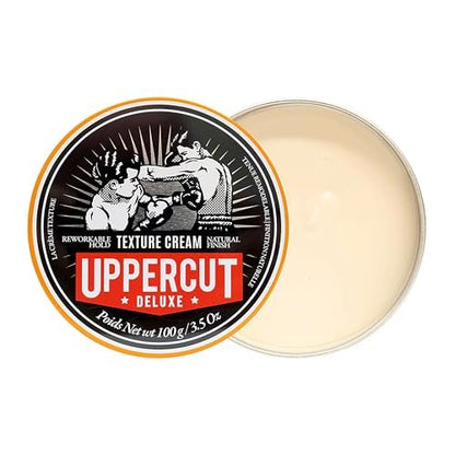 UPPERCUT DELUXE Texture Cream – Flexible, Reworkable Styling Cream for Men – Natural Matte Finish, Pliable Hold, Lightweight Hair Product – 3.5 oz / 100g