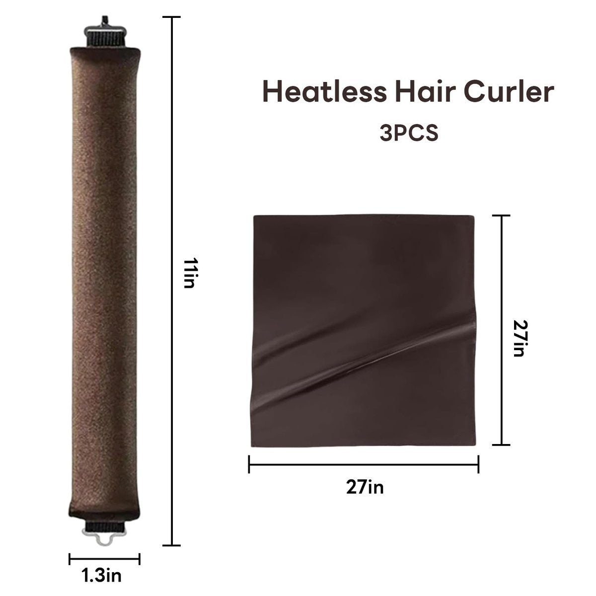 LERAO Heatless Curls Overnight - Velvet Heatless Curler Hair Overnight Blowout Rods for No Heat Curls (3 Pack) - görsel 11