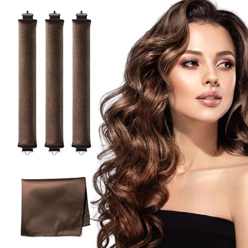 LERAO Heatless Curls Overnight - Velvet Heatless Curler Hair Overnight Blowout Rods for No Heat Curls (3 Pack) - görsel 2