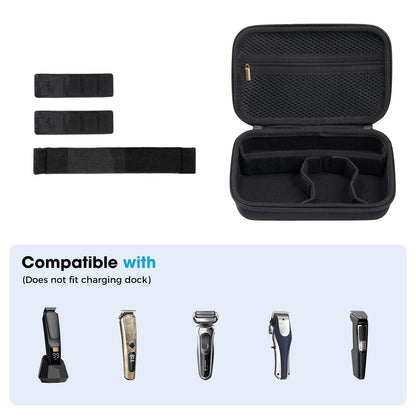 ProCase Hard EVA Travel Case for Electric Hair Clipper Trimmer, Protective Storage Organizer Bag for Beard/Body/Bikini Trimmer & Shaver - Black