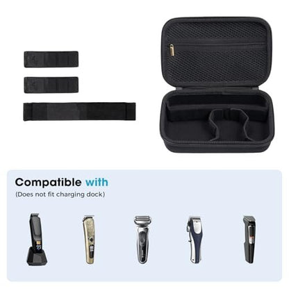 ProCase Hard EVA Travel Case for Electric Hair Clipper Trimmer, Protective Storage Organizer Bag for Beard/Body/Bikini Trimmer & Shaver - Black