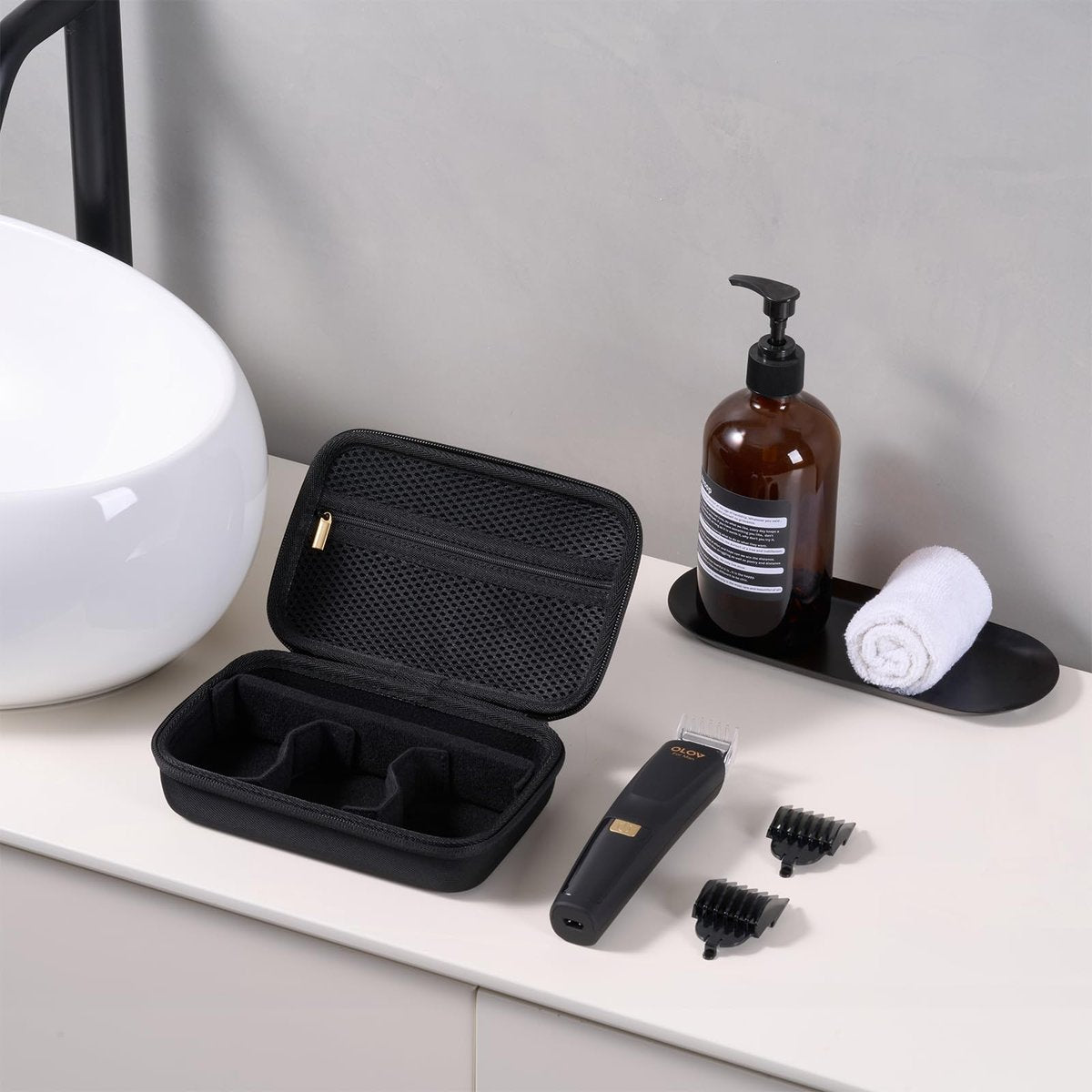 ProCase Hard EVA Travel Case for Electric Hair Clipper Trimmer, Protective Storage Organizer Bag for Beard/Body/Bikini Trimmer & Shaver - Black - görsel 13