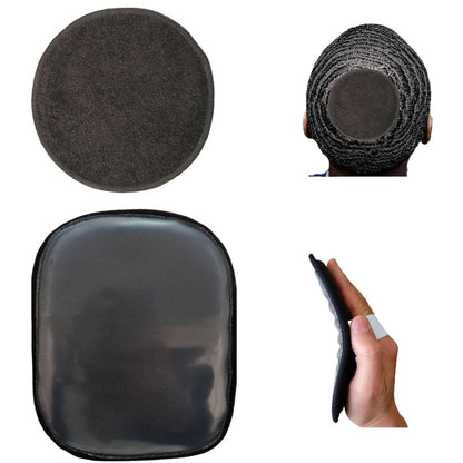 kep-Mve Crown Patch for Waves with Laydown 360 Wave Pad - Rapid Waver's Crown Compression Patches Hair Care Set for Black Men (Black, 2 Pack)
