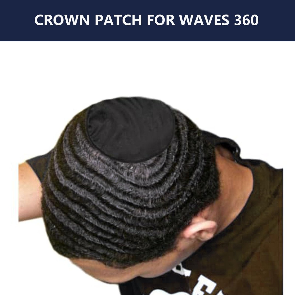 kep-Mve Crown Patch for Waves with Laydown 360 Wave Pad - Rapid Waver's Crown Compression Patches Hair Care Set for Black Men (Black, 2 Pack) - görsel 9