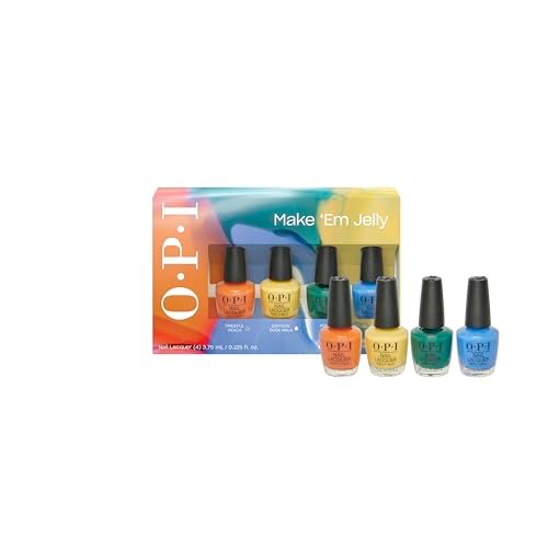 OPI Nail Lacquer 4PC Mini Pack | 4 Crème Summer Shades | Chip Resistant Nail Polish Gift Set | Make 'Em Jelly! Collection Summer 2025 Avelisse