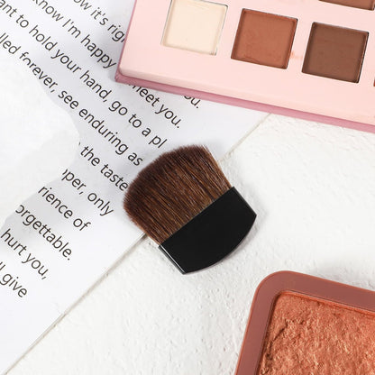 Mini Powder Blush Brush Set of 4 – Travel-Friendly Synthetic Makeup Brushes for Cheeks, Loose Powder, and Blush Application