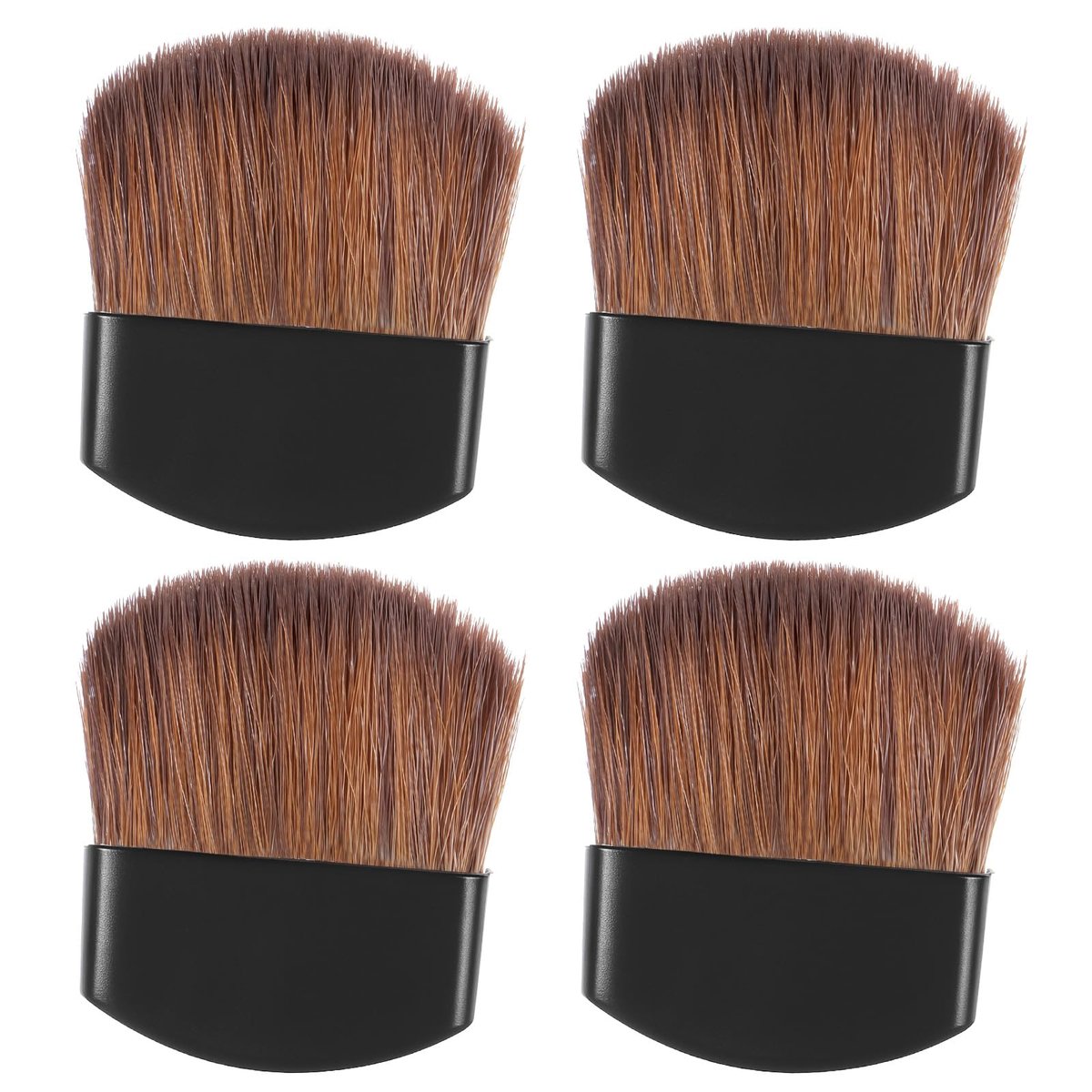 Mini Powder Blush Brush Set of 4 – Travel-Friendly Synthetic Makeup Brushes for Cheeks, Loose Powder, and Blush Application - görsel 1