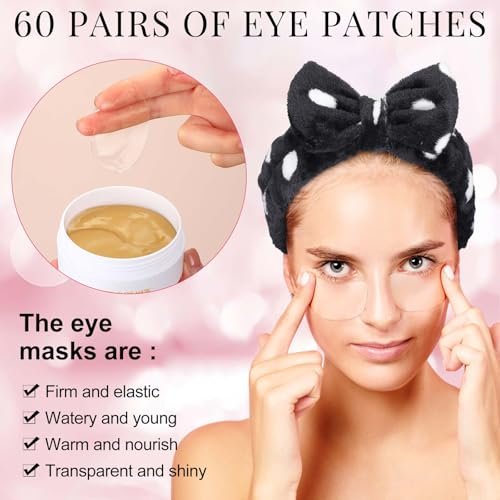 Viozakanry 96-Piece Face Mask Set with Hydrating Peel-Off Masks, Clay Masks, Under-Eye Patches, Mask Brush & Headband – Suitable for Sensitive Skin - görsel 14