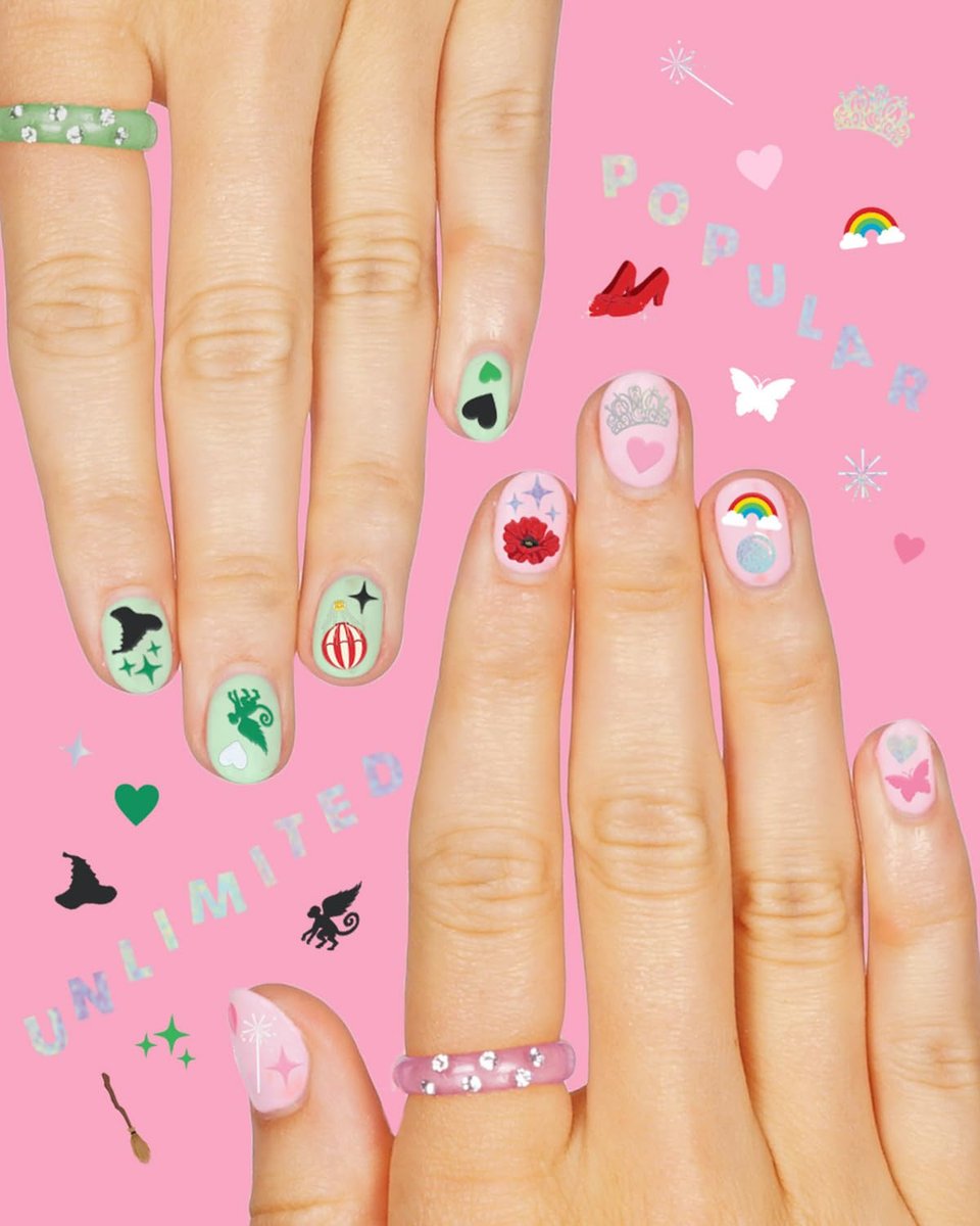 xo, Fetti Pink + Green Witch Nail Stickers - 604 pcs. | Birthday Decorations, Cute Girl Party Favor, Manicure Accessory, Kids Wizard Supplies - görsel 4