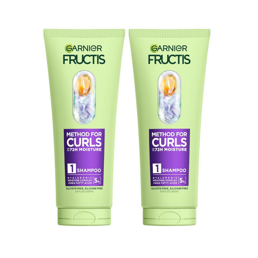 Garnier Fructis Method for Curls Moisture Filling Curly Hair Shampoo with Hyaluronic Moisture Complex, Designed for 2C-4C Curls, 6.8 fl oz Avelisse