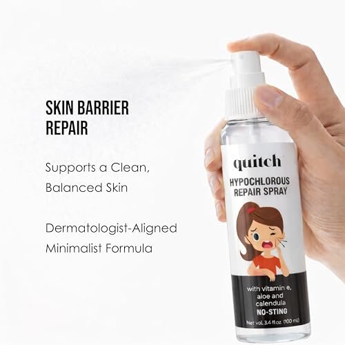 quitch Hypochlorous Acid Spray - Face & Body Acne Wash, Skin Repair, First Aid Cleanser, Travel Size 3.4 Fl Oz - görsel 8