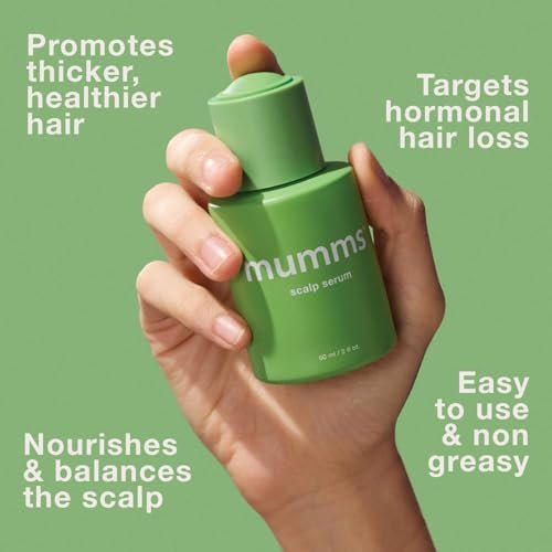 mumms Scalp Serum – Hair Growth Treatment with Saw Palmetto & Ginger Root, 2 fl oz, Daily Use for Thicker, Fuller Hair Avelisse